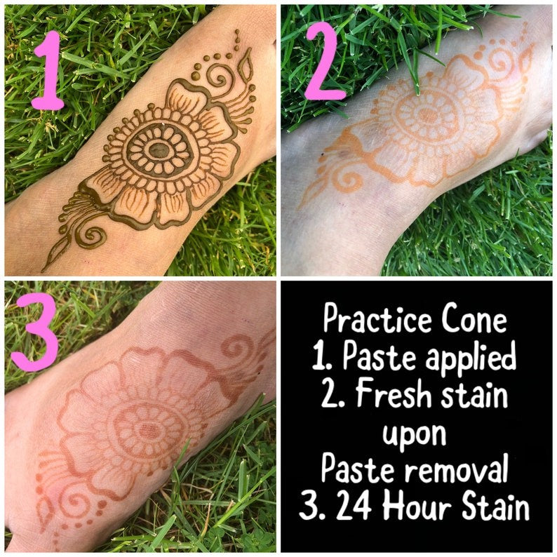 12Pcs Natural Indian Henna Tattoo Ink Black Mehndi Paste Cones Cream Body  Temporary Art Sticker Mehndi Body Oganic Paint - AliExpress